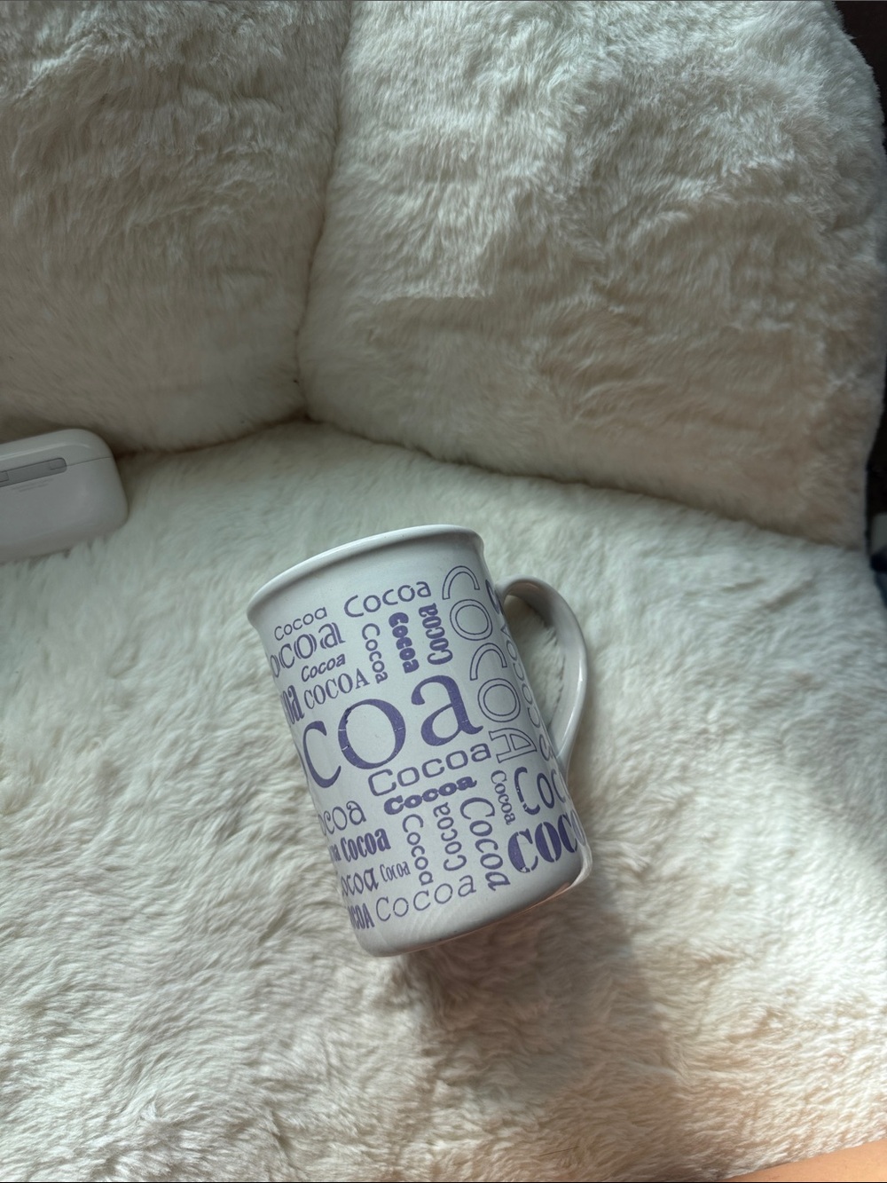 Hot Cocoa Mug Chocolate white purple - Picture 2 of 4